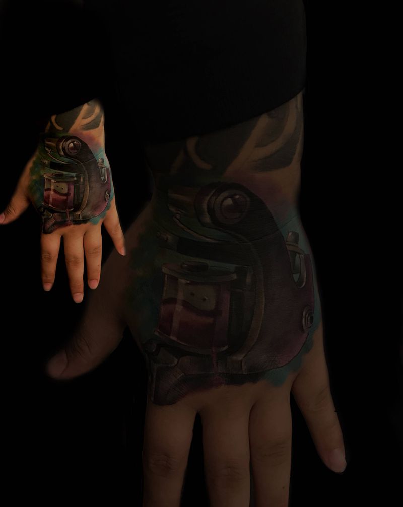 纹身机纹身图片_手部纹身图案