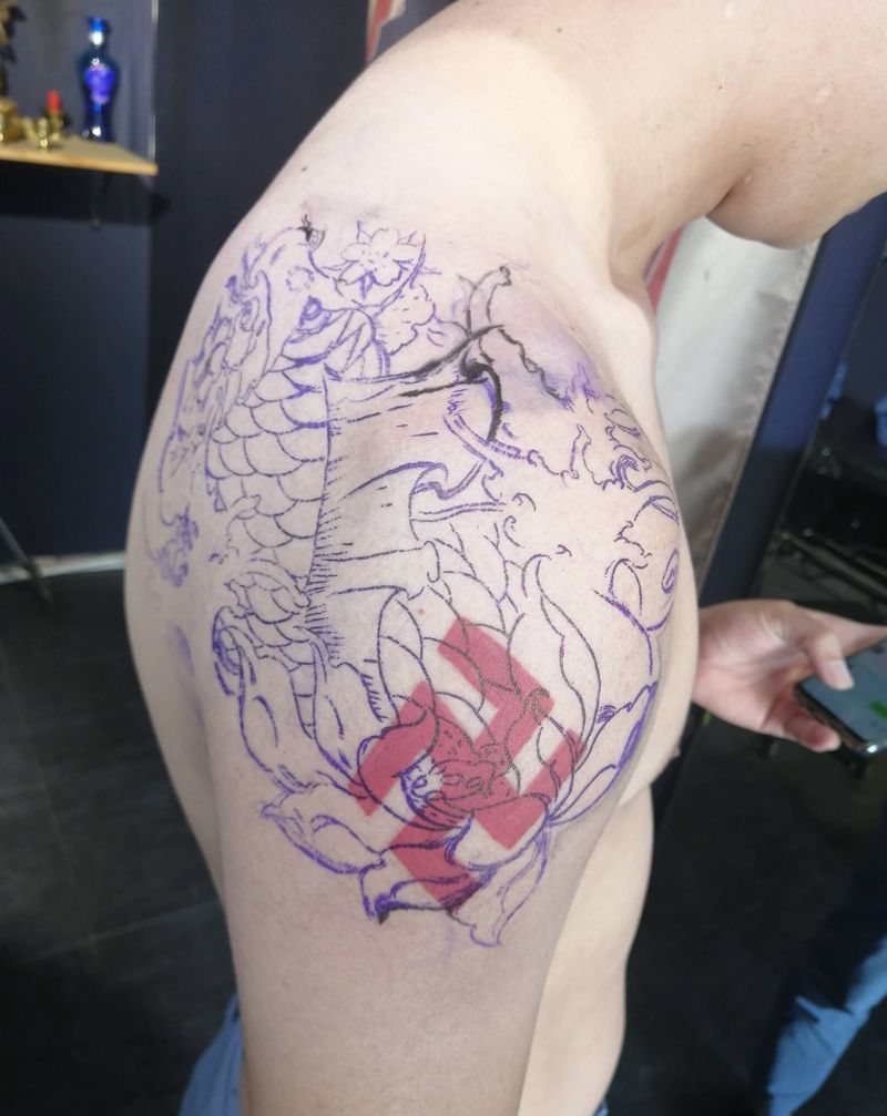 纹身遮盖纹身图片_新传统纹身图案