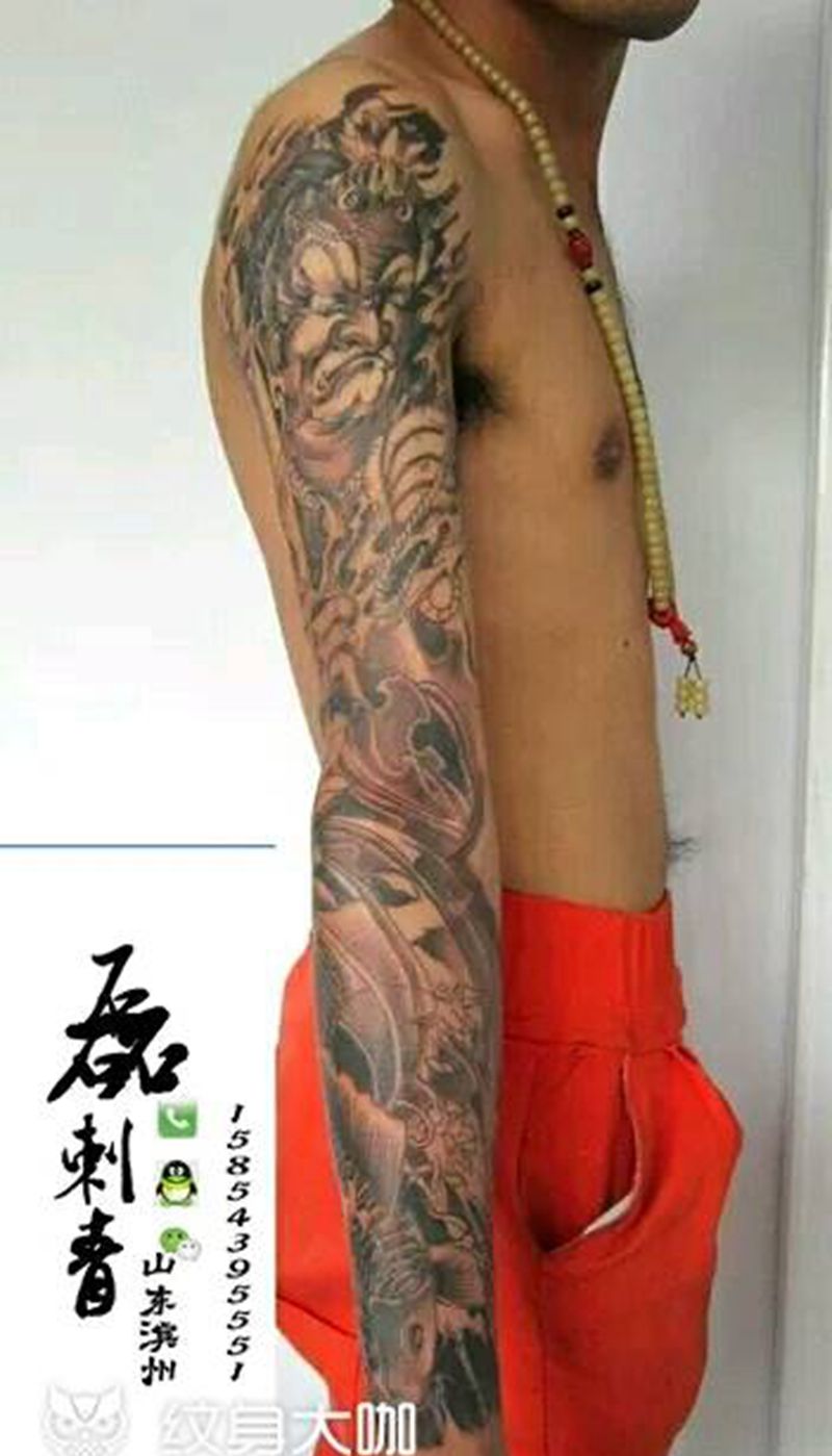 传统花臂纹身图片