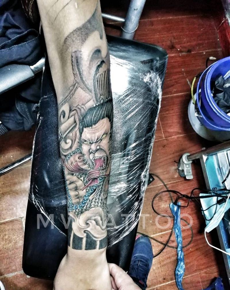 猴子纹身图片_手臂新传统纹身图案