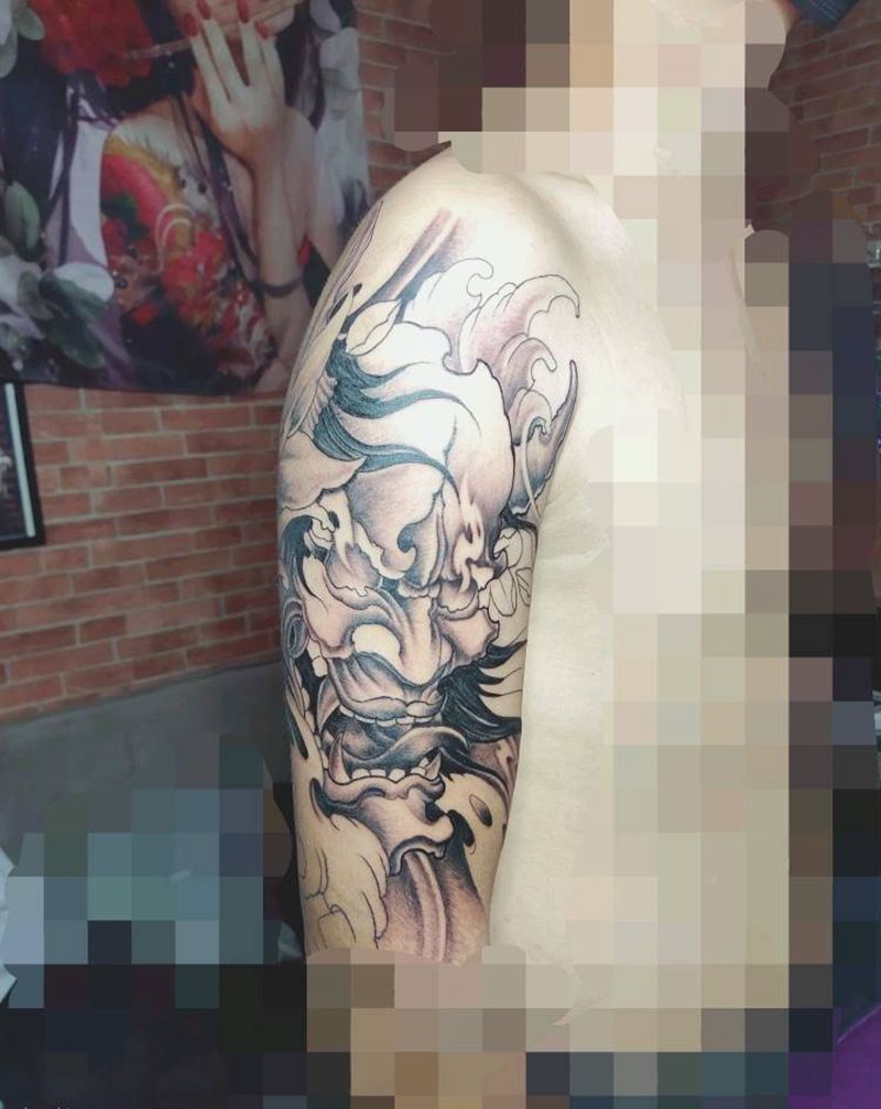 般若纹身图片_手臂新传统纹身图案