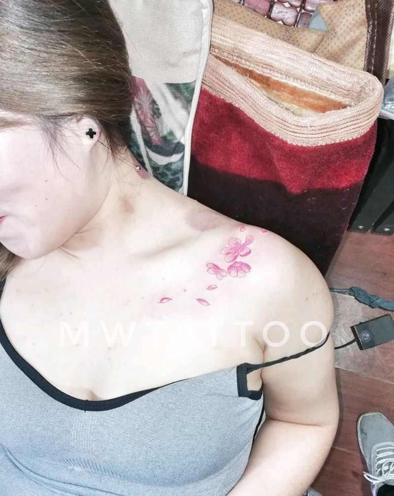 樱花纹身图片