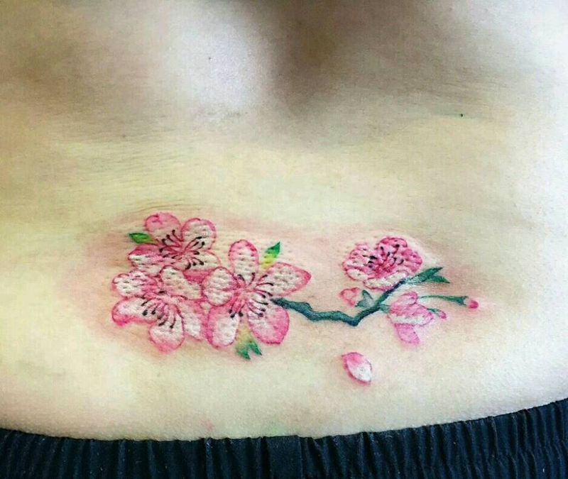 樱花纹身图片