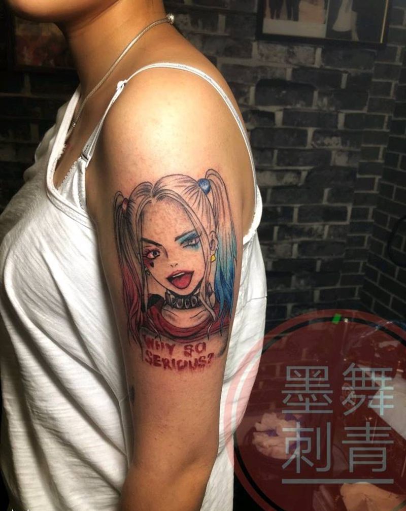 欧美纹身图片_手臂New School纹身图案