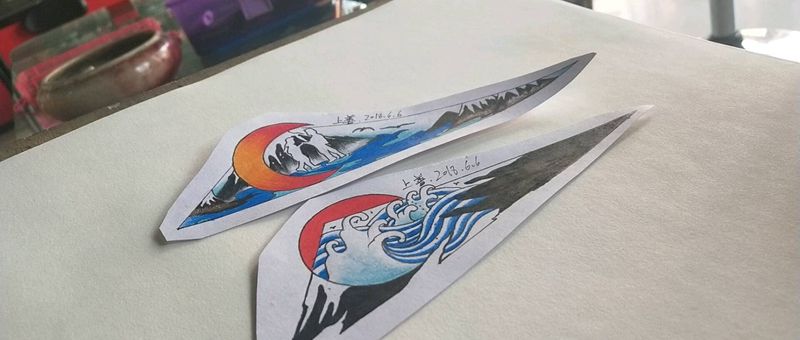 给顾客设计的情侣纹身太阳月亮纹身图片