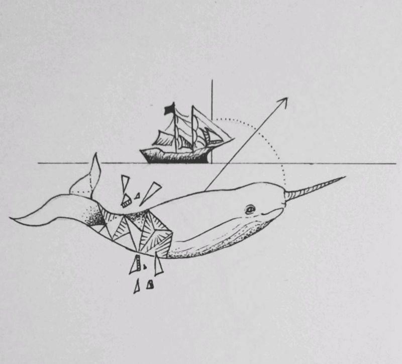 独角鲸纹身图片