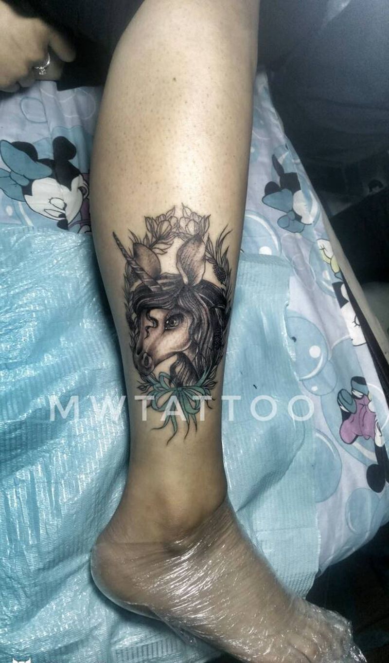 独角兽纹身图片