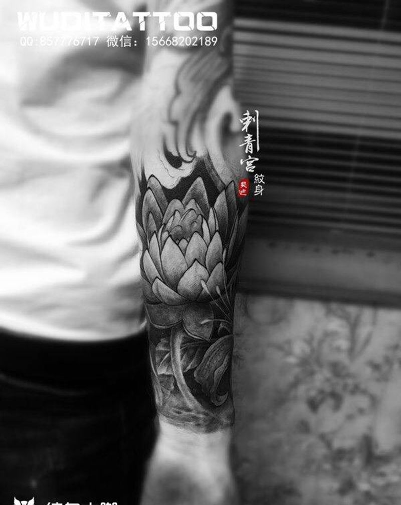 花臂连接纹身图片