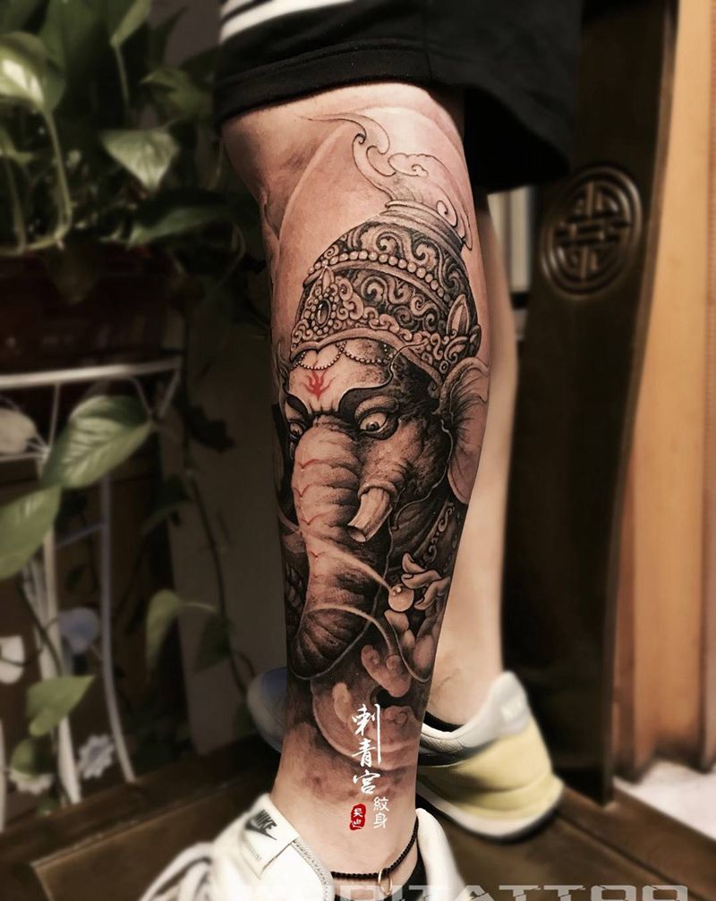 象神纹身图片