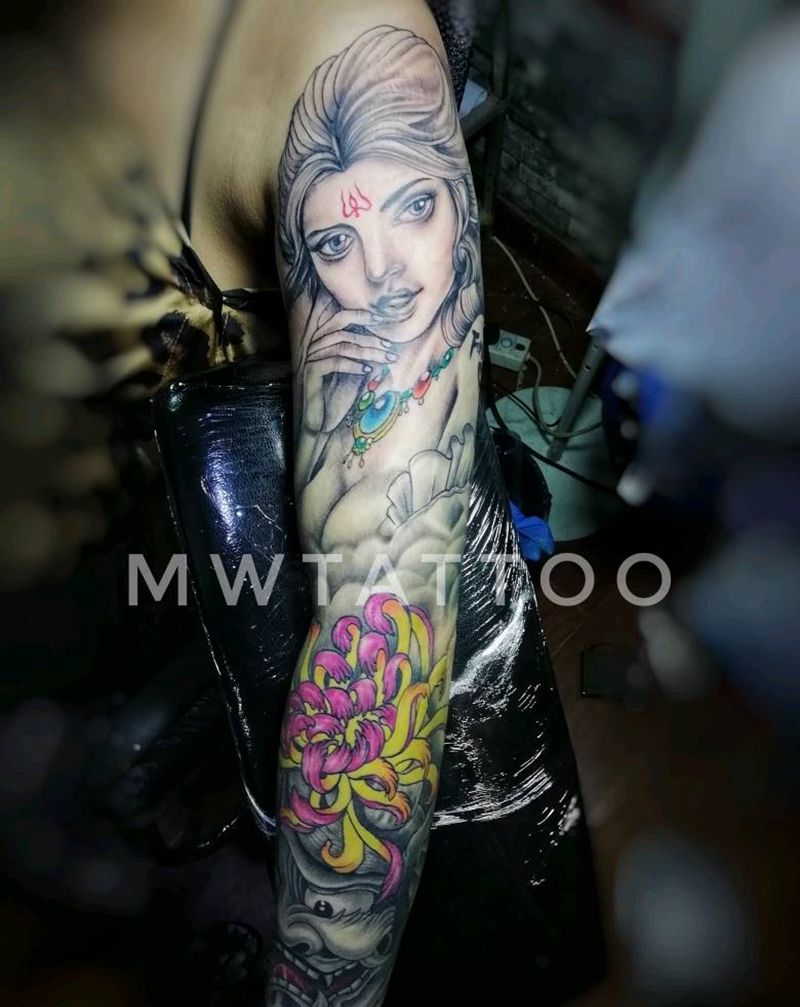 花臂纹身图片