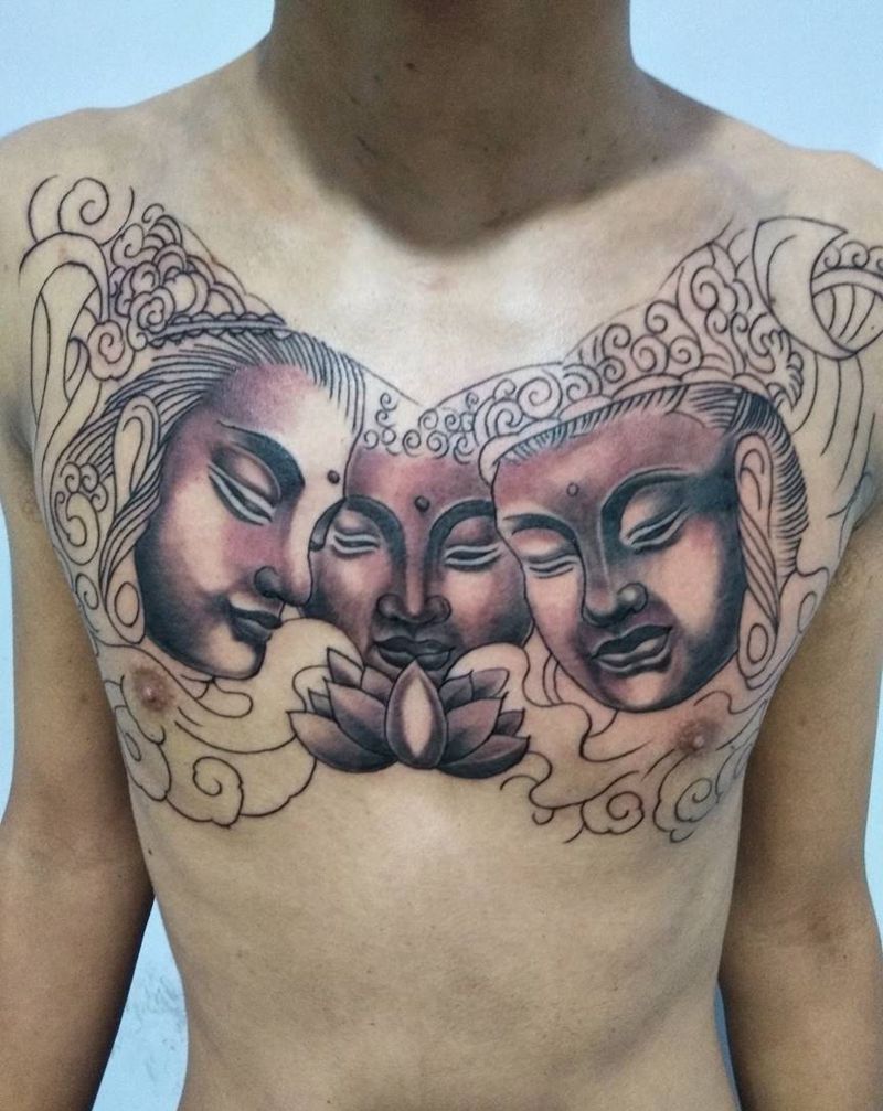 三面佛纹身图片