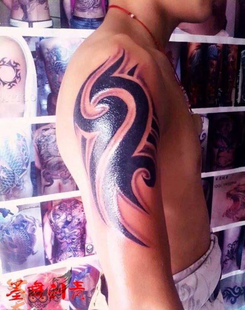 图腾纹身图片_图腾传统手臂成品纹身图案