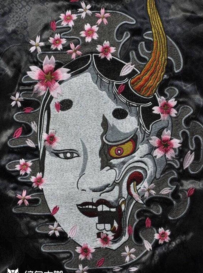 般若纹身素材分享纹身图片_手稿胸部手臂背部腿部习俗鬼神纹身图案