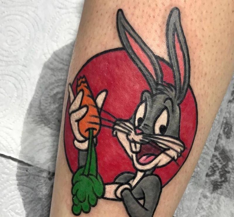 兔八哥纹身图片_卡通纹身图案