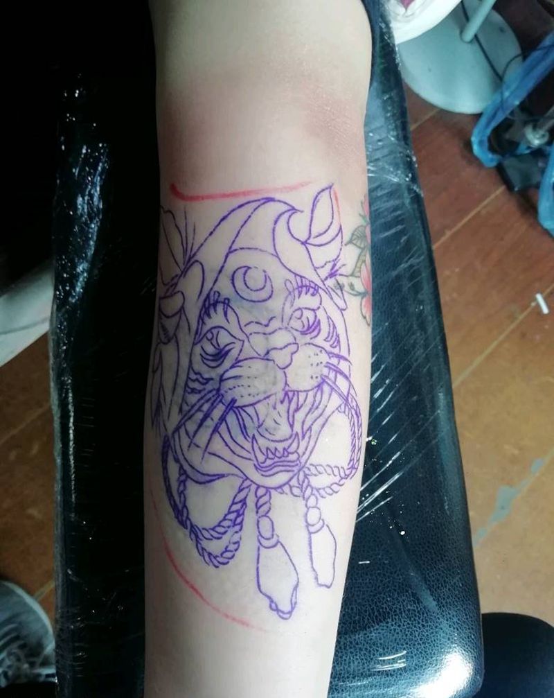 猫纹身图片_手臂纹身图案