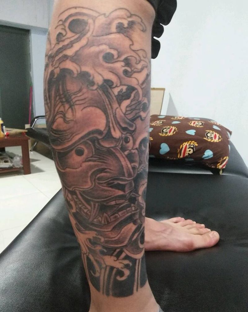 包小腿纹身图片