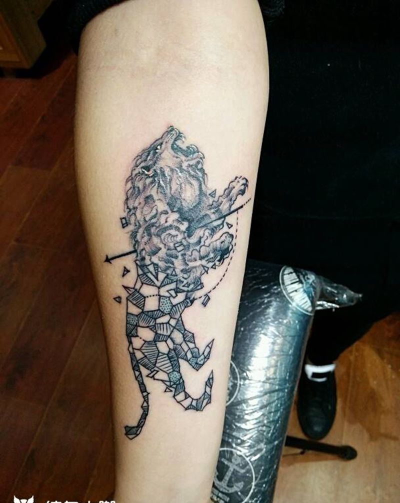 几何元素纹身图片