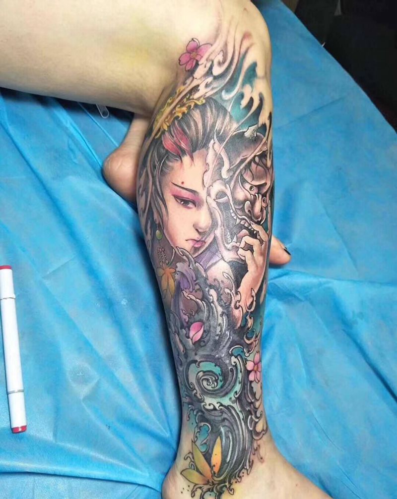 遮盖图腾纹身图片