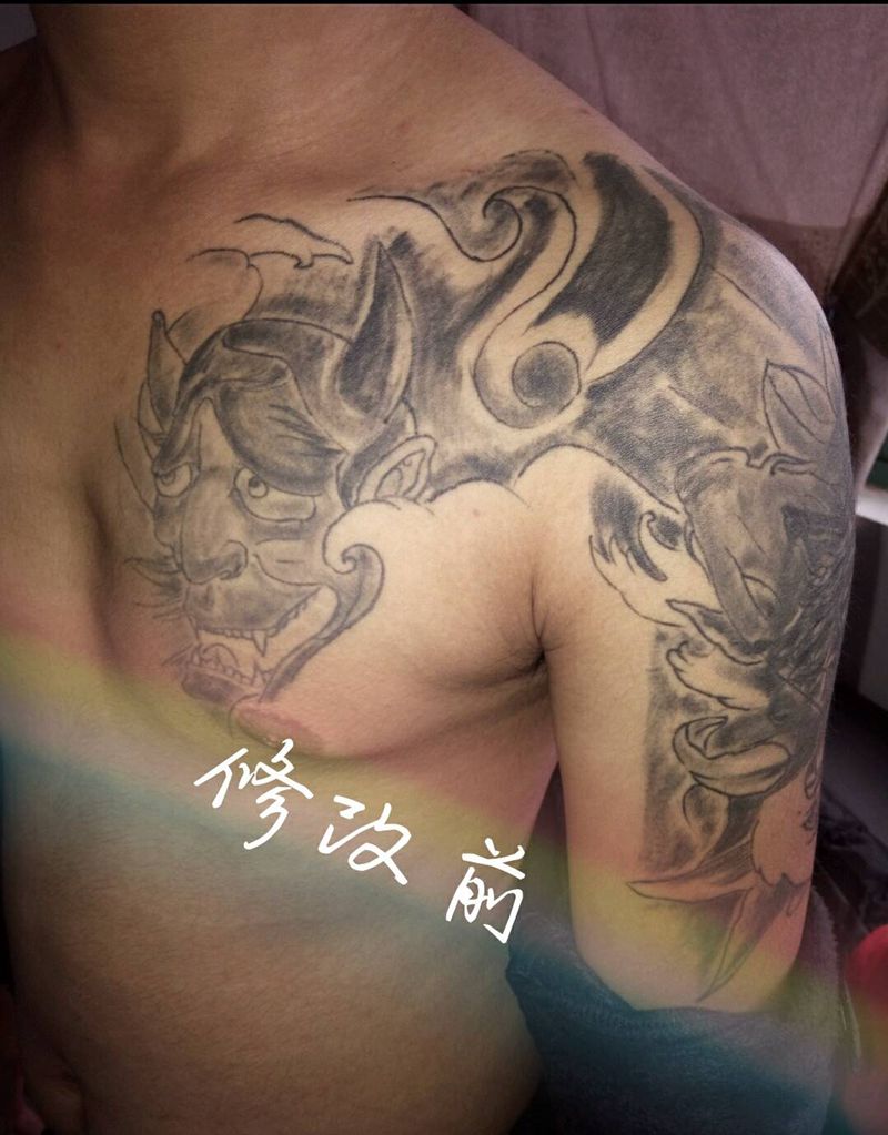 半甲修改 遮盖纹身图片