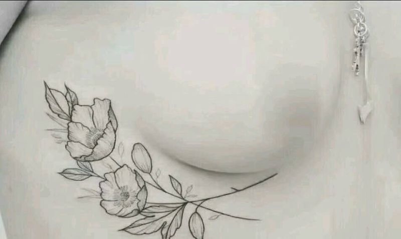 花纹身图片_插画纹身图案