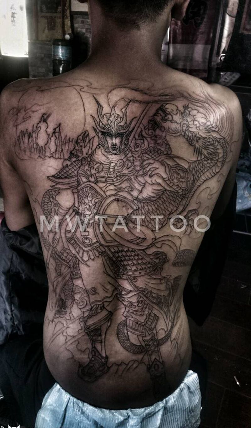 赵子龙纹身图片