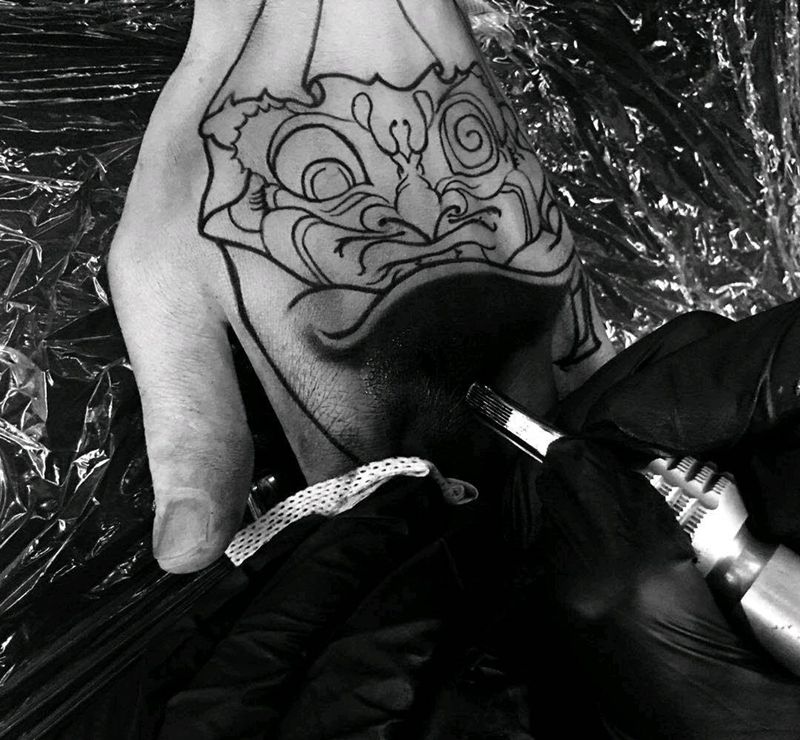 达摩蛋未完成纹身图片