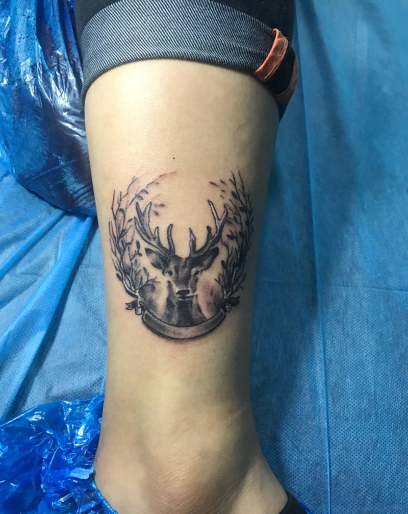 鹿纹身图片