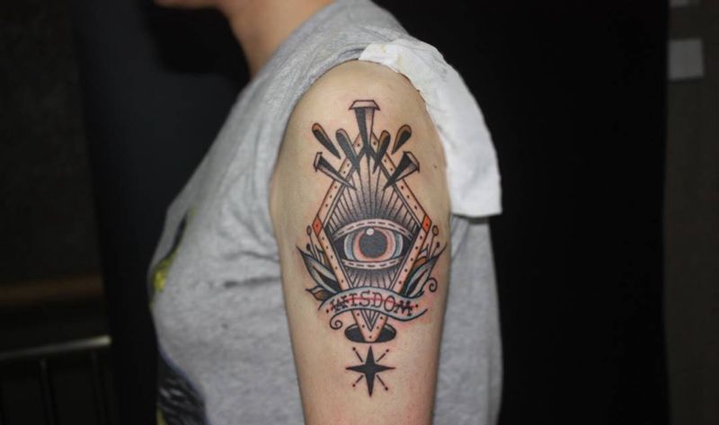 智慧之眼纹身图片_Old SchoolNew School纹身图案