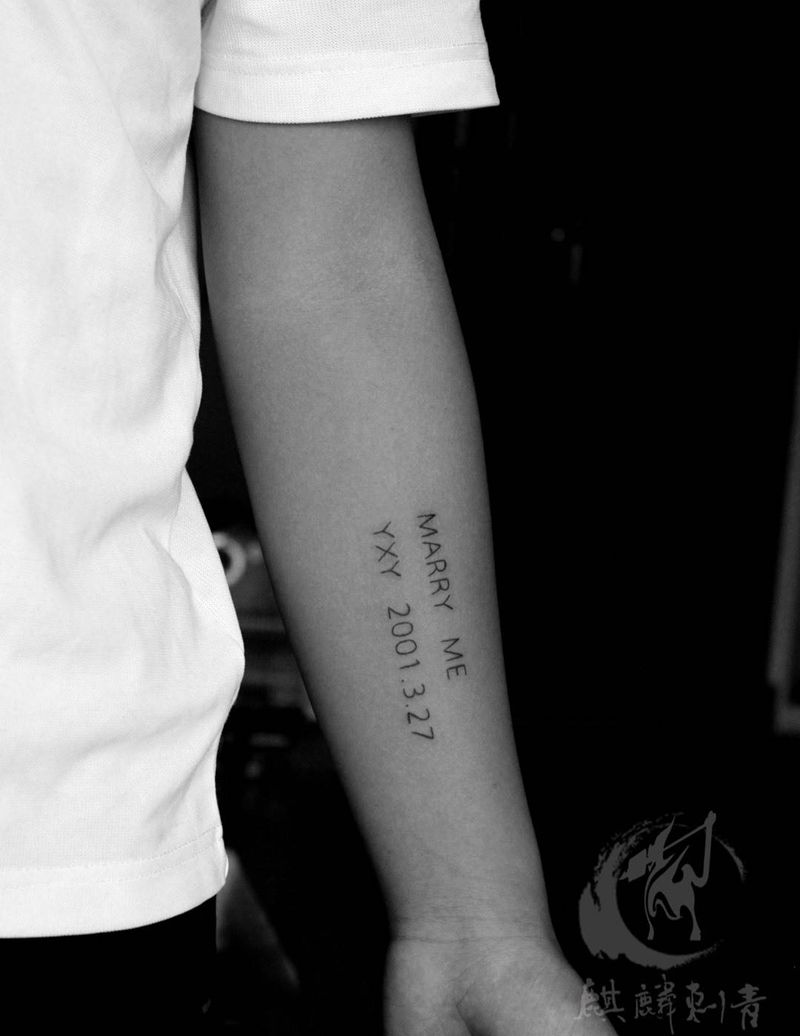 英文纹身图片_成品手臂字符清新纹身图案