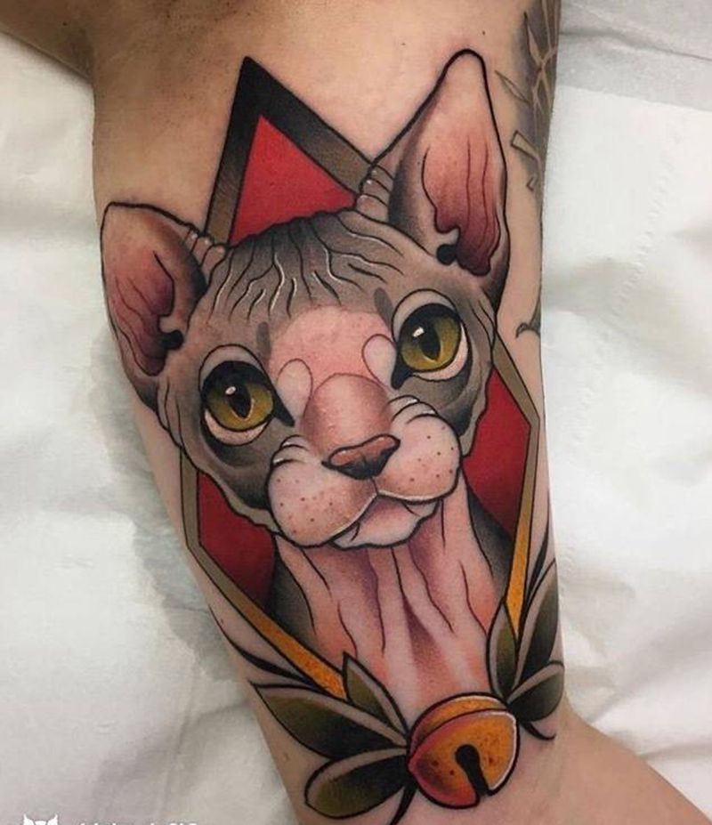 日常分享纹身图片_成品腿部手臂欧美动物彩色纹身图案