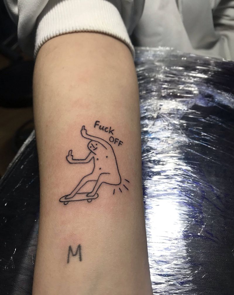 疼纹身图片_小清新纹身图案