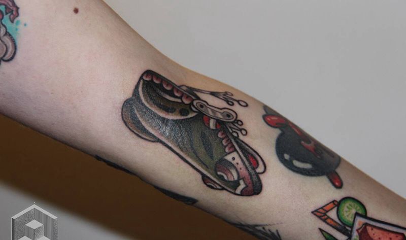 old school 铁皮青蛙纹身图片_手臂Old SchoolNew School纹身图案