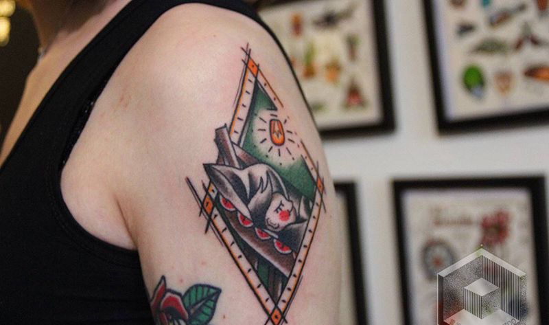 手稿school小宝宝纹身图片_手臂Old SchoolNew School纹身图案