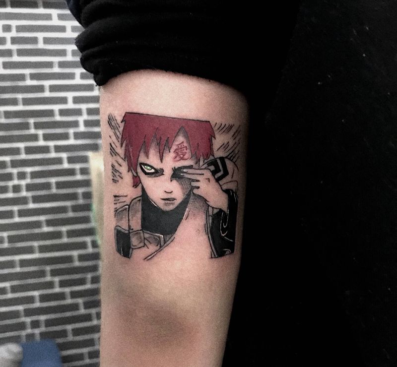 我爱罗纹身图片_手臂纹身图案