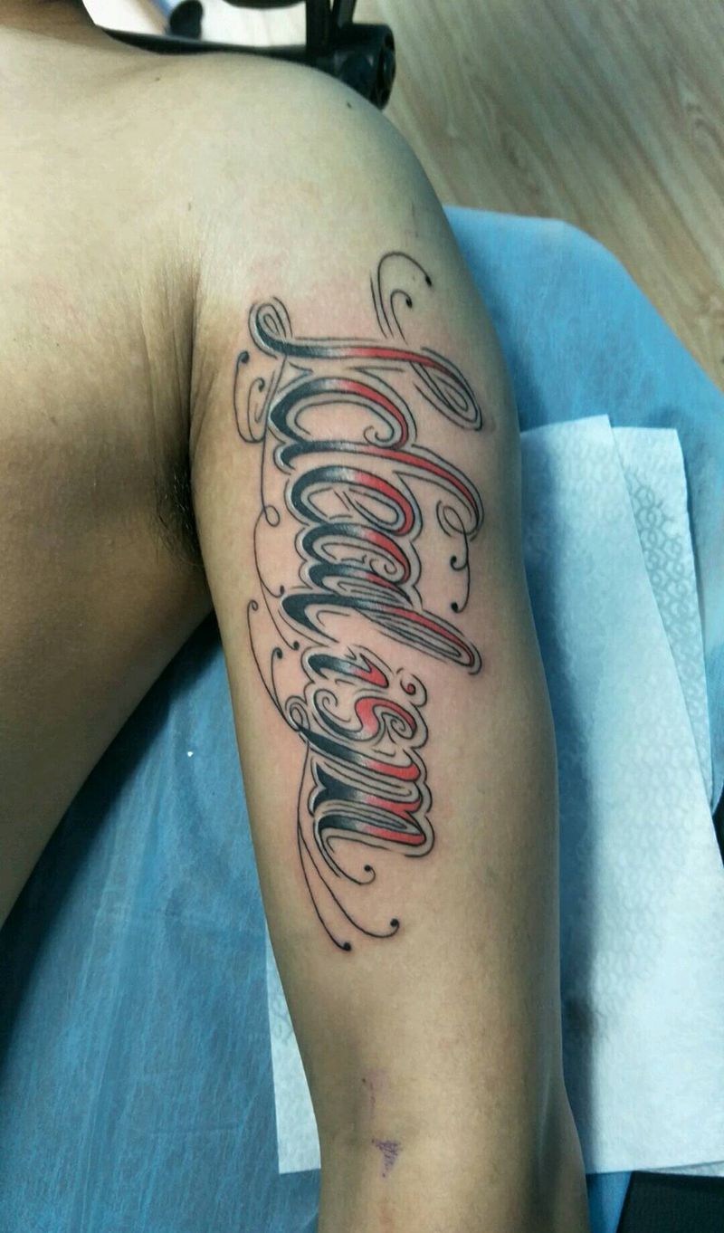 花体字纹身图片