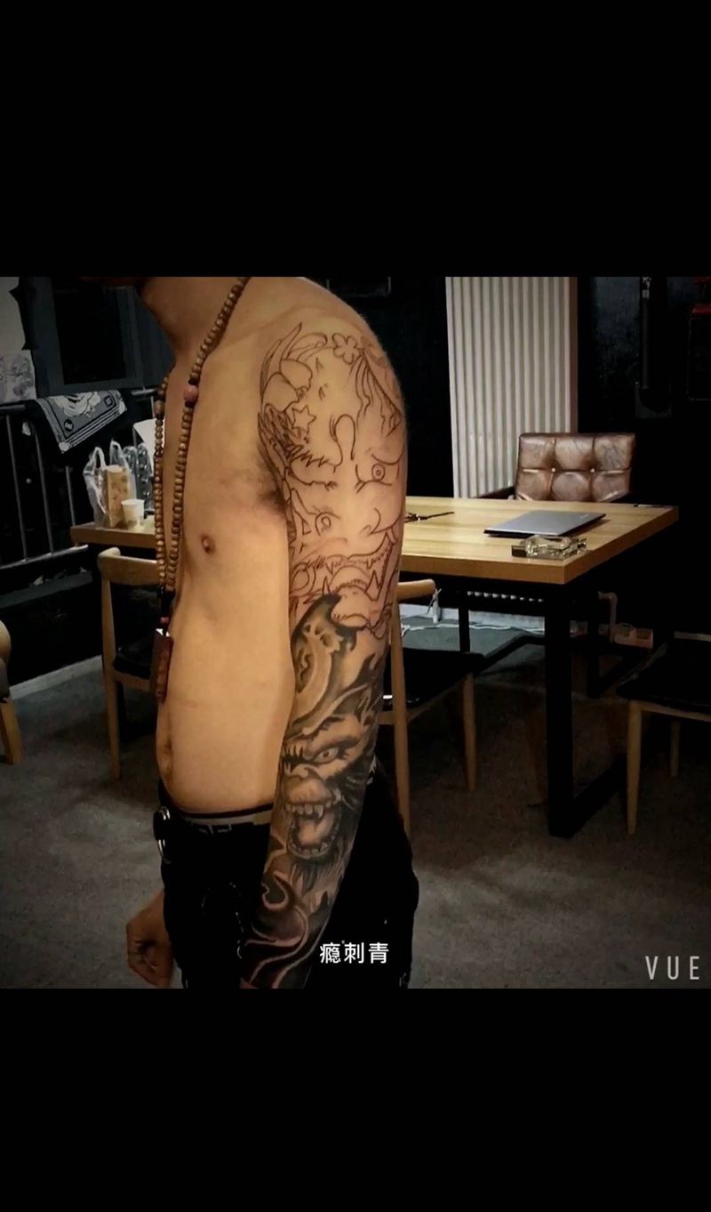 传统 未完纹身图片