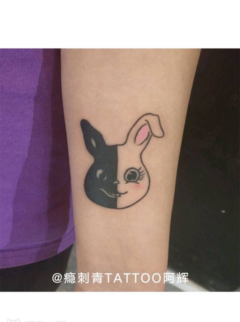 一念兔纹身图片_手臂动物纹身图案