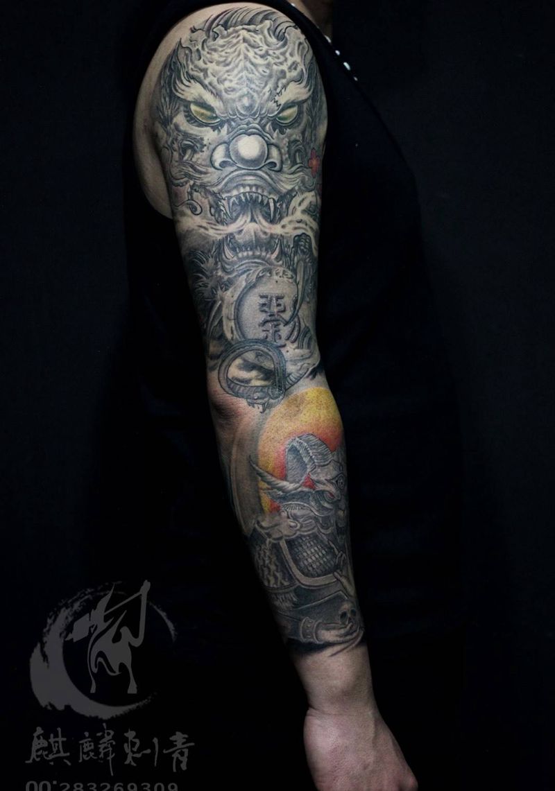 原创定制花臂。纹身图片