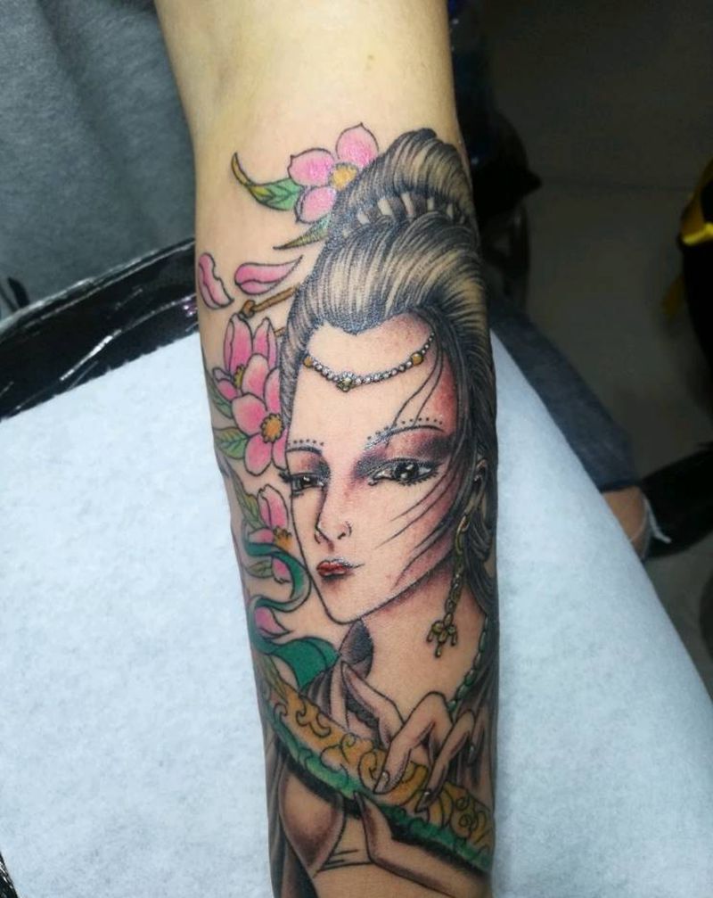 艺妓纹身图片
