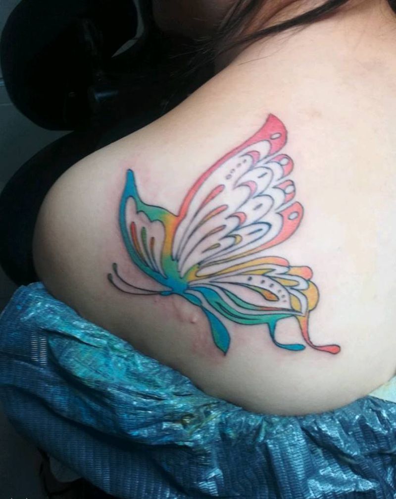 蝴蝶翩翩纹身图片