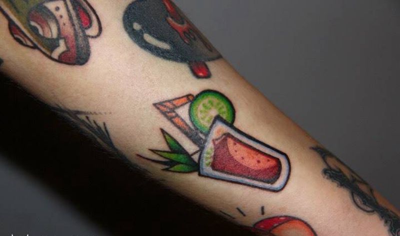 冰红茶school纹身图片_手臂Old SchoolNew School纹身图案