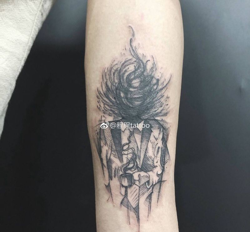 绅士风儿先生纹身图片