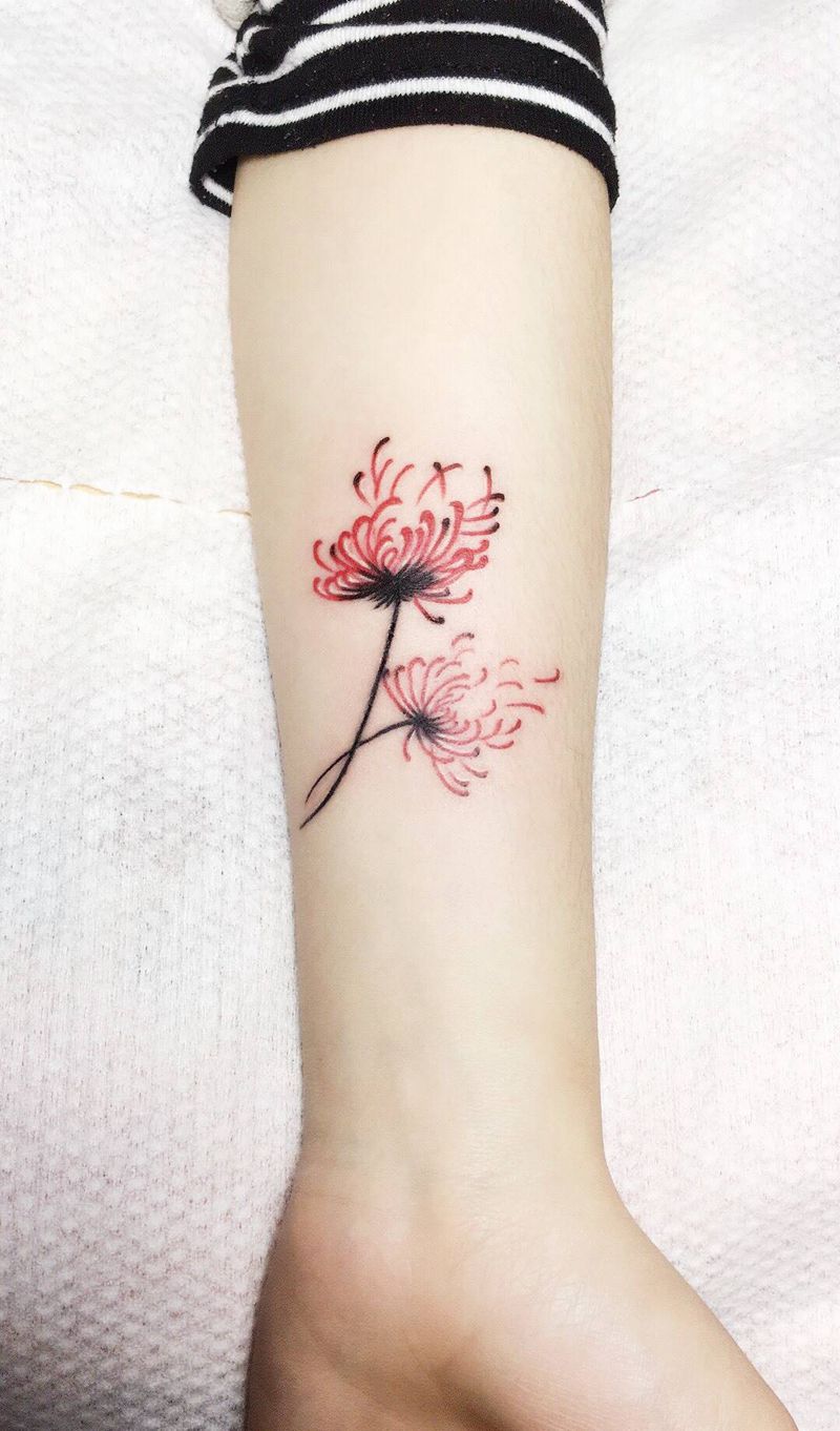 彼岸花纹身图片