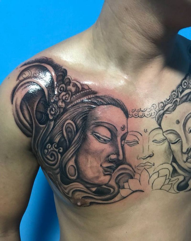 三面佛修改纹身图片