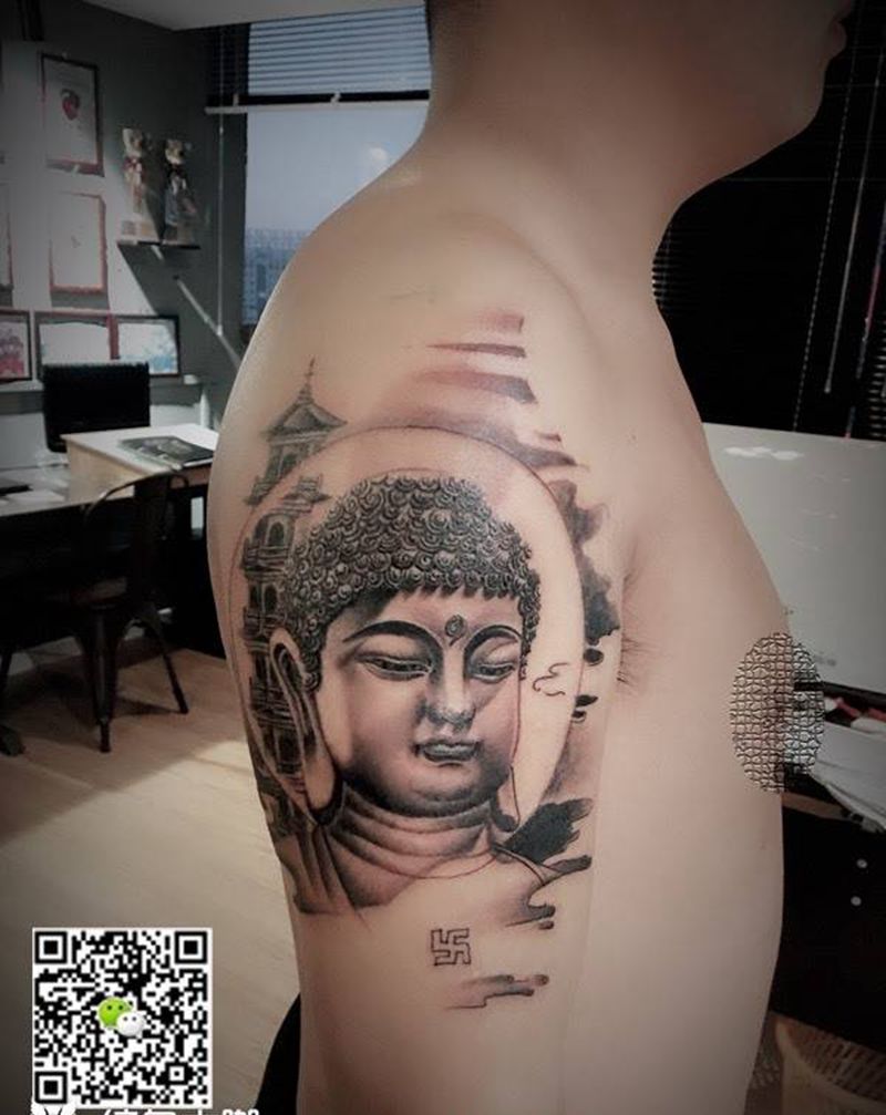 佛头纹身图片