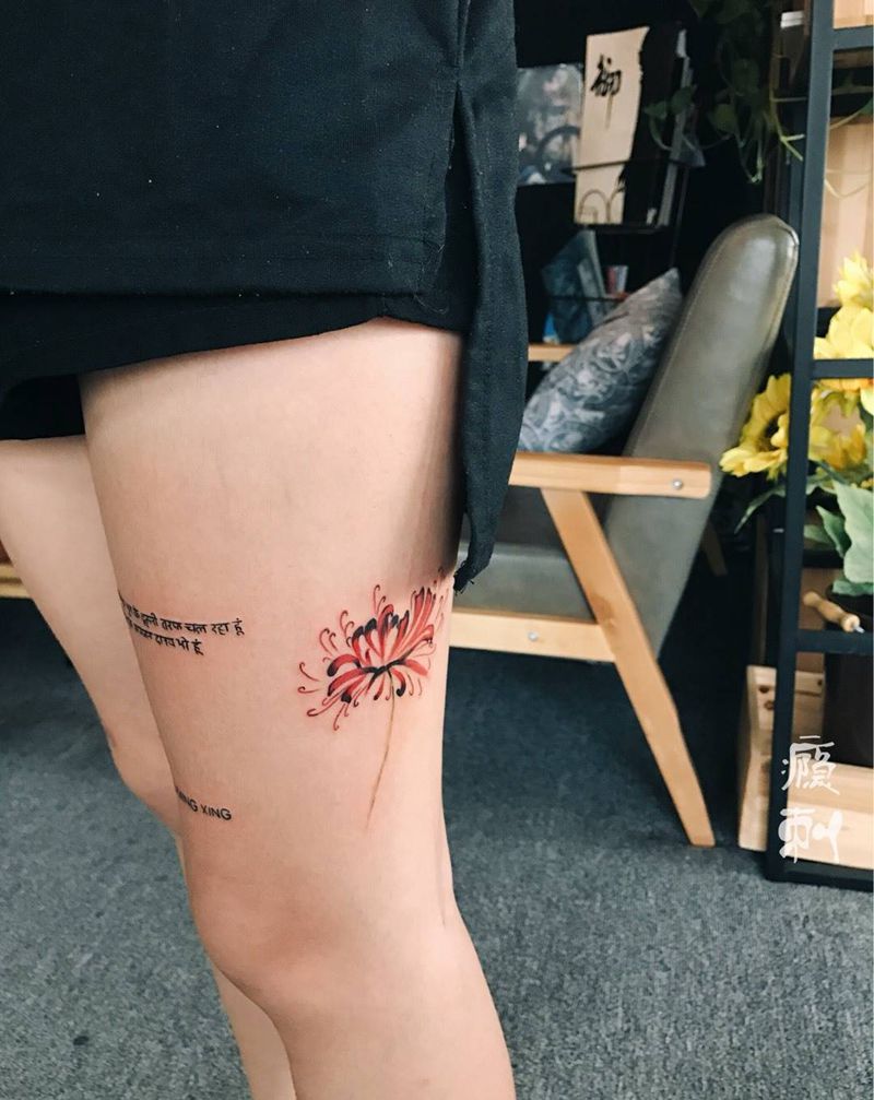 彼岸花纹身图片