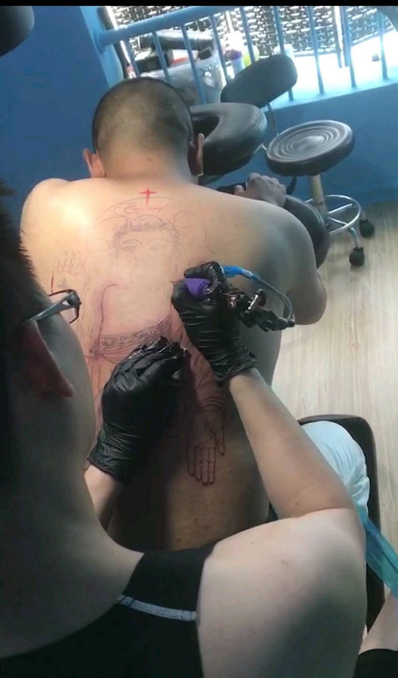 阿尼陀佛纹身图片