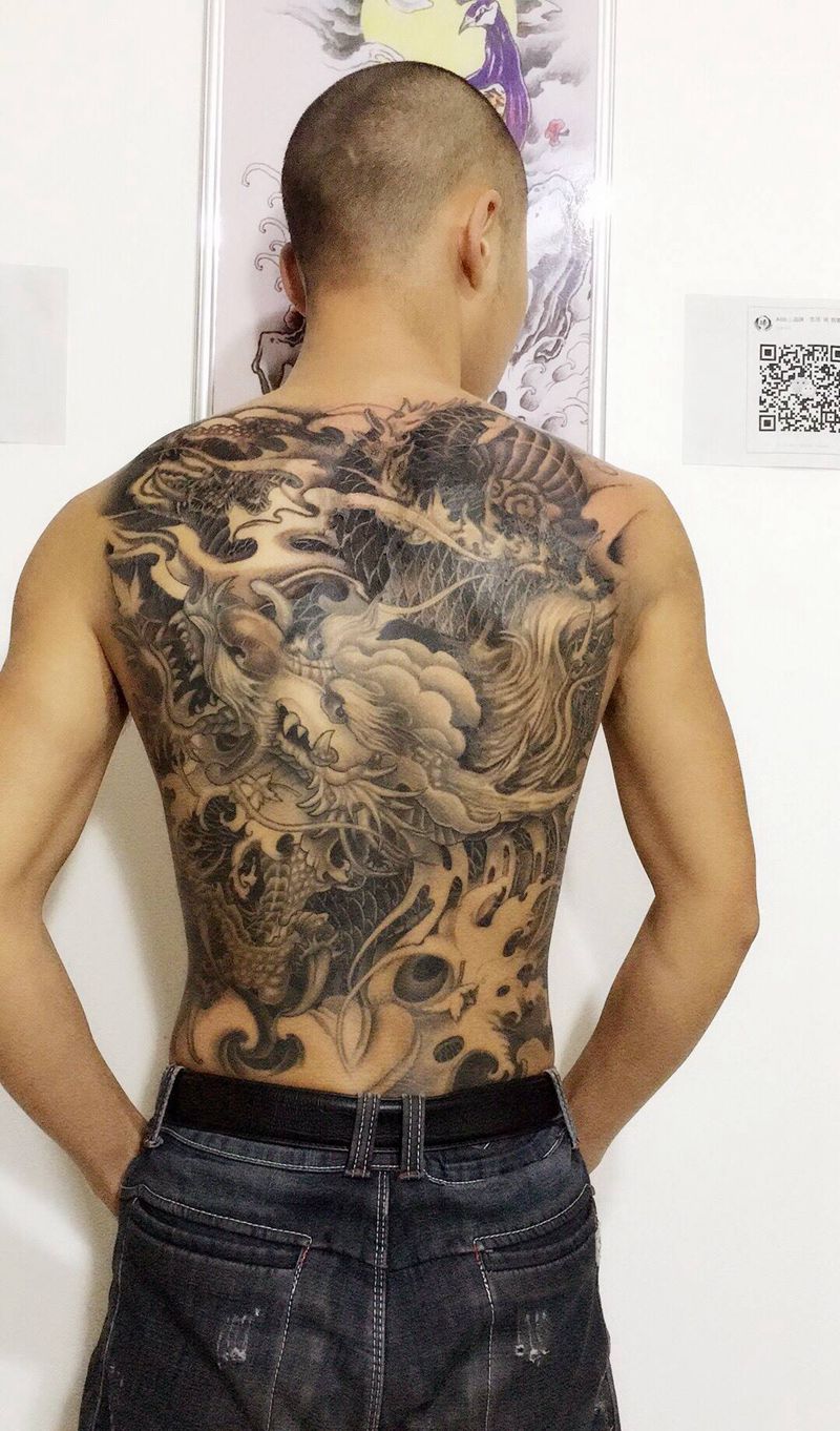 中国龙纹身图片
