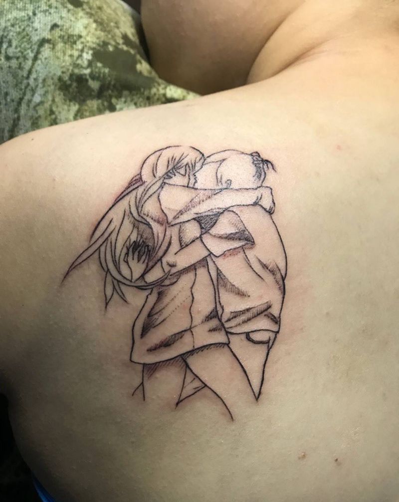 线条设计纹身图片