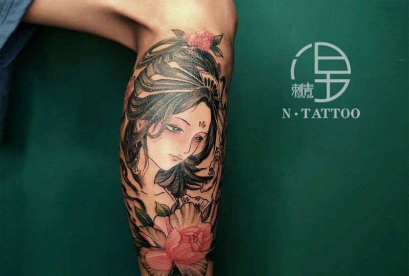 艺妓纹身图片_手臂纹身图案